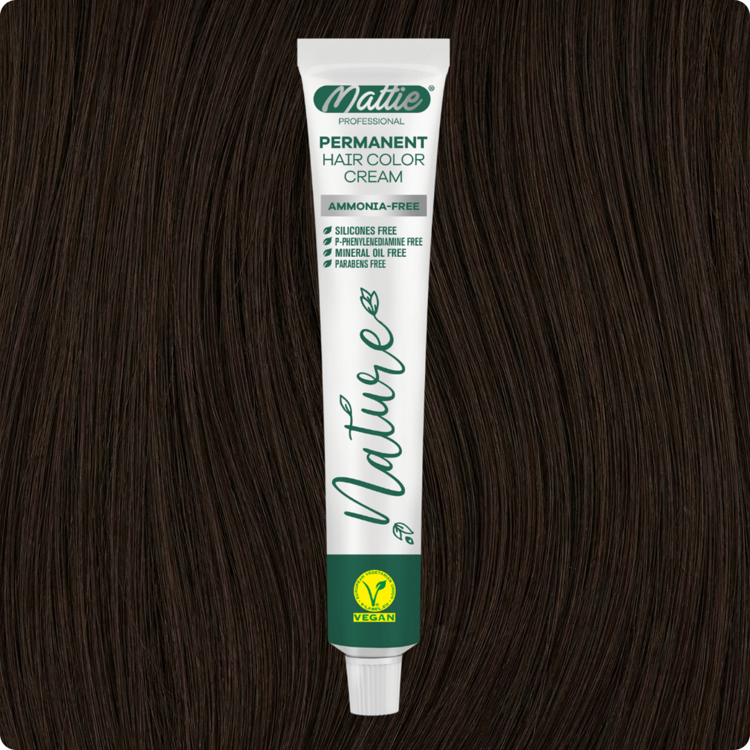 Mattie Professional Nature (5.77) Dark Chocolate - Vegan Permanent Hair Color Cream 60ml