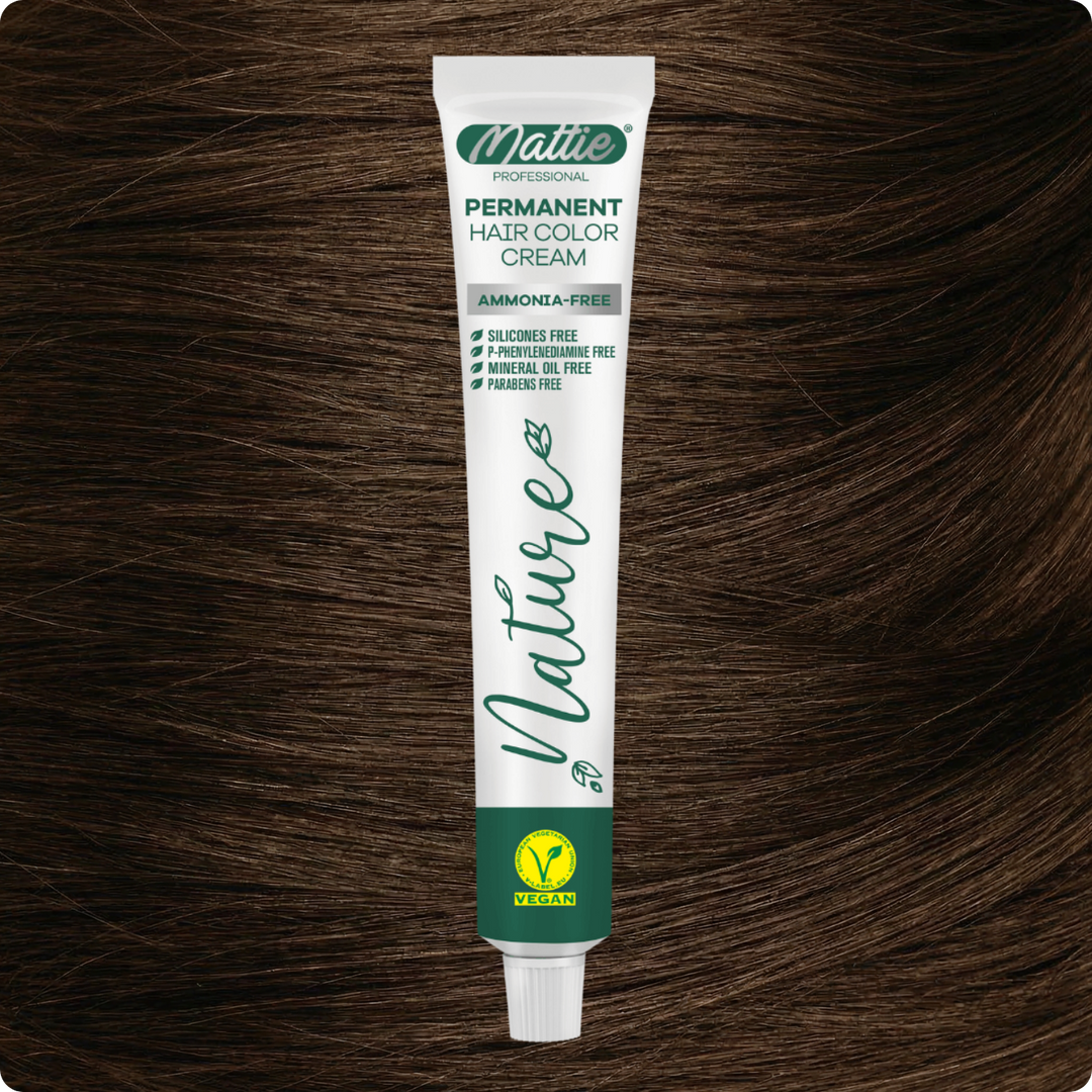 Mattie Professional Nature (6.0) Intense Dark Blonde - Vegan Permanent Hair Color Cream 60ml