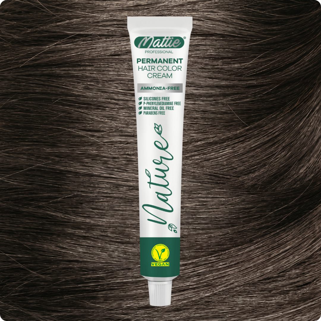 Mattie Professional Nature (7.1) Ash Blonde - Vegan Permanent Hair Color Cream 60ml