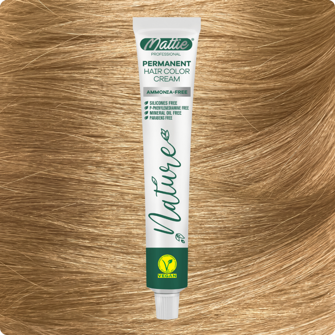 Mattie Professional Nature (9.0) Intense Very Light Blonde - Vegan Permanent Hair Color Cream 60ml