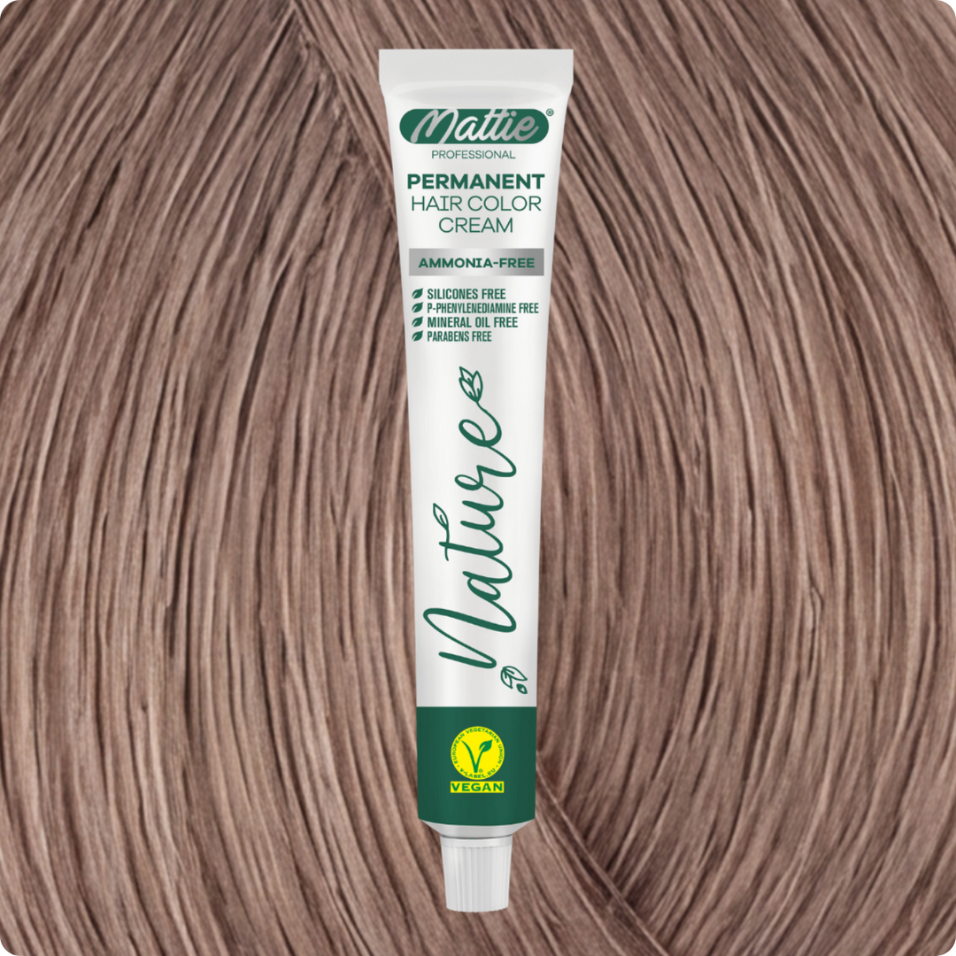 Mattie Professional Nature (9.16) Sehr Hell Asch Rosé Blond - Vegan Permanente  Haarfarbencreme 60ml