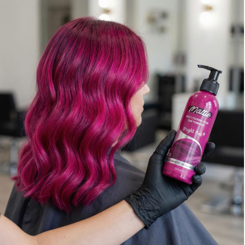 Mattie Bright Pink - Vegane Semi-permanente Direktziehende Coloration Haarfarbencreme 210 ml