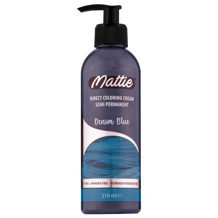 Mattie Denim Blue - Vegane Semi-permanente Direktziehende Coloration Haarfarbencreme 210 ml