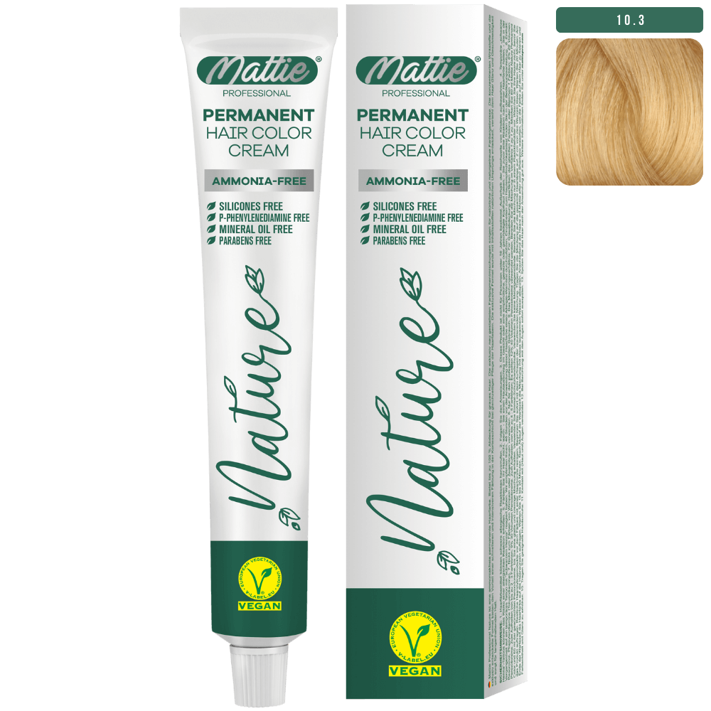 Mattie Professional Nature (10.3) Champagne Blonde - Vegane Permanent Farbcreme 60ml