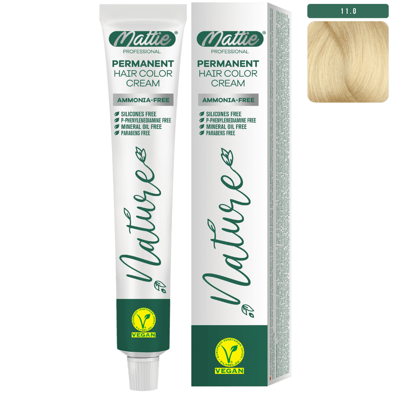Mattie Professional Nature (11.0) Platinum - Vegane Permanent Farbcreme 60ml