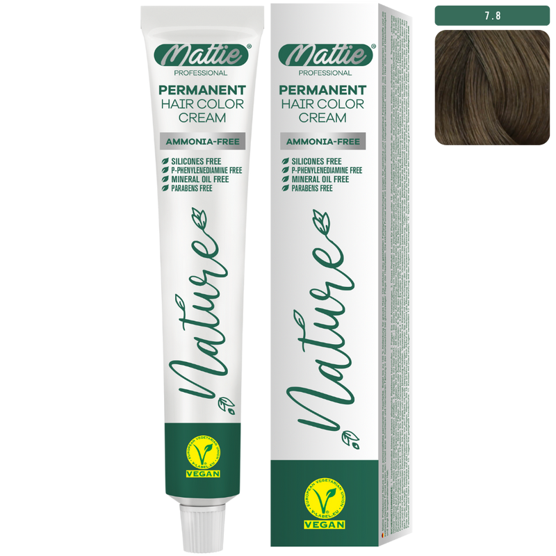 Mattie Professional Nature (7.8) Blonde Sand Beige - Vegan Permanent Color Cream 60ml